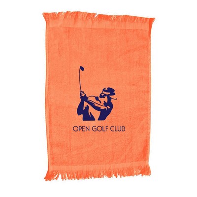 Velour Fingertip Golf Towel with Fringe - 11"x18"