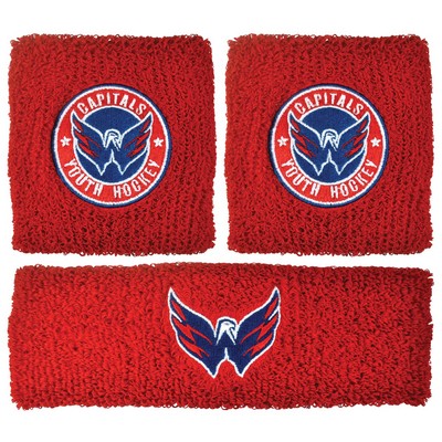 Made in the USA Striped Heavyweight Headband/Wristband Set w/Direct Embroidery