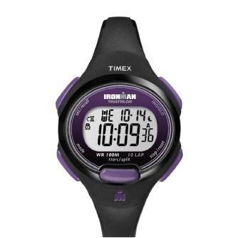 Timex® Ironman Black/Purple Traditional 10 Lap Mid-Size Watch
