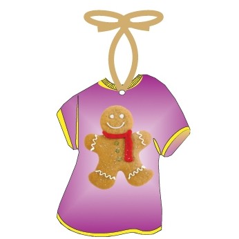 Gingerbread Man Promotional T-Shirt Ornament (6 Square Inch)