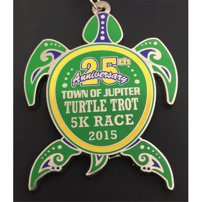 1.25" Custom Die Struck Medal w/ Color