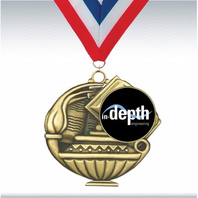 2 1/4" Scholastic Medals w/ 1" Custom Insert
