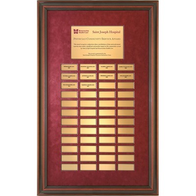 Mahogany Hardwood Frame w/48 Plate & Header Plate/16"x27"