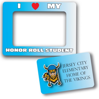 Lower Quantity 3"x5" Rectangle Picture Frame Magnet/ 20 Mil (w/ Cut-out for 2x4 photo)