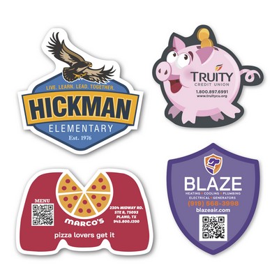 Custom Corner Flat Flexible Magnet up to 13 Sq In