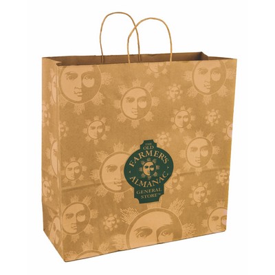 Recycled Kraft Paper Shopping Bag (10"x7"x12")