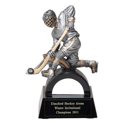 6 ¼" Ice Hockey Trophy w/Hockey Figure