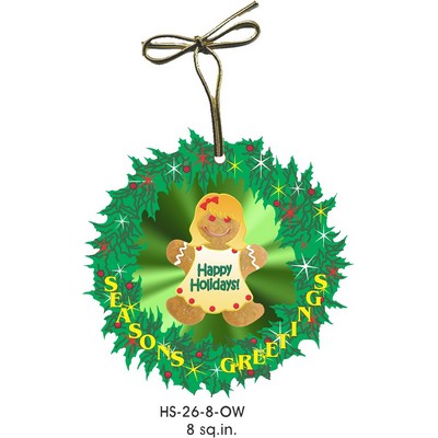Gingerbread Girl Gift Shop Wreath Ornament (8 Square Inch)