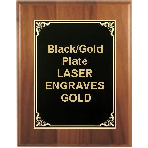 Cherry Plaque 9" x 12" - Black/Gold 7" x 10" Hi-Relief Plate