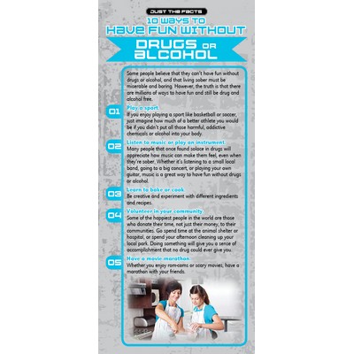 10 Ways to Have Fun Without Drugs & Alcohol Just the Facts Rack Card