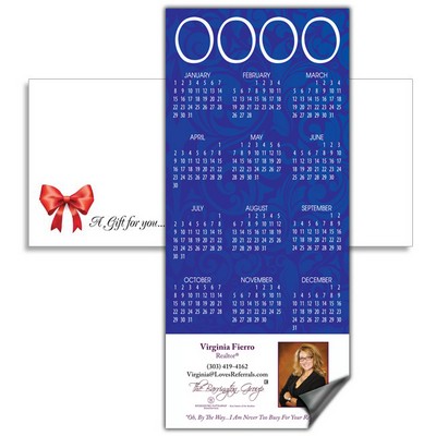 Magnetic Calendar with Envelope - Dark Blue