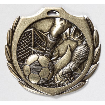 Soccer Burst Medal - 2 1/4" Dia.