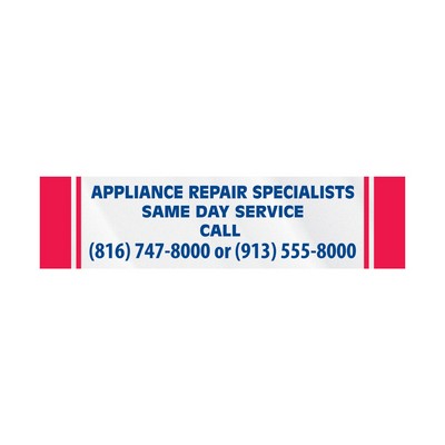 Rectangle Sticker | Square Corner | 1" x 4" | Clear Static | Static Back | Screen