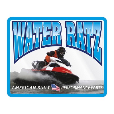 Rectangle Sticker | Round Corners | 4" x 5" | Clear Static | Static Face | Digital