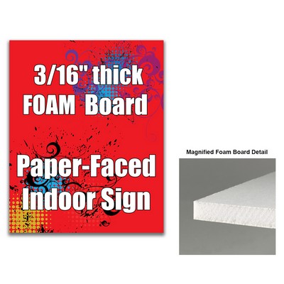 Foam 24X24 Paper Faced Foam Board Double Sided. 3/16" Thick. Full Color