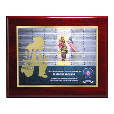 Choice of Digi-Color Plate on Deluxe Rosewood Piano Finish Board (8" x 10")