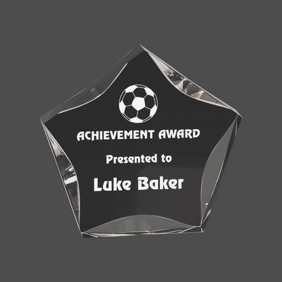 Black/Clear Luminary Star Acrylic Award (5")