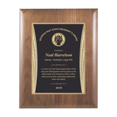 Walnut Plaque w/Black Showtime Plate (8"x10")