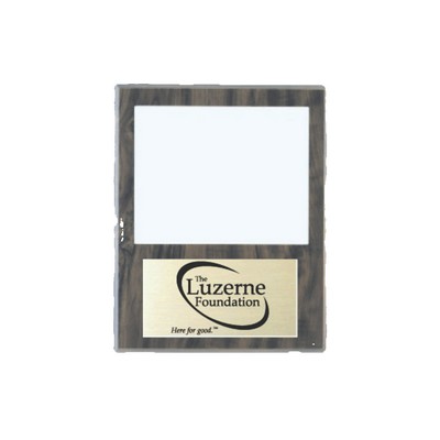 Value Cherry Finish Slide-In Frame Plaque w/Window (7"x9")