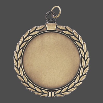 Antique Gold Wreath/Insert Holder Medal (2½")/(2")