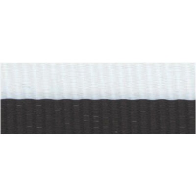 Black/White Neck Ribbon w/Snap Clip (7/8")