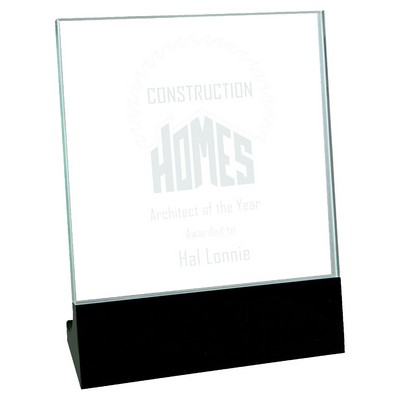 6" x 7" Glass Stand Up Award
