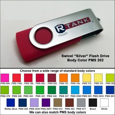 Swivel Flash Drive - 128 MB Memory - Body PMS 202