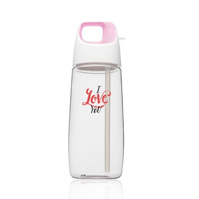 27 Oz. Accent Cube Water Bottles with Straw