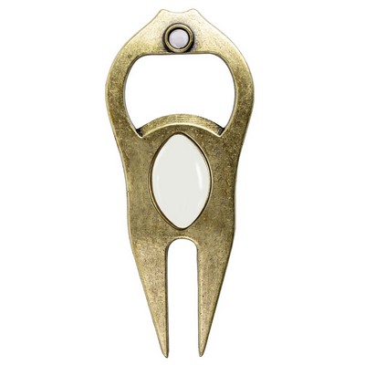 Hat Trick Golf Divot Tool With Football Shape Ball Marker