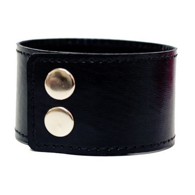Ashlin® Designer Dorset Midnight Black Vegan Leather Bracelet Cuff