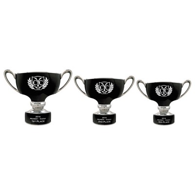 Black/Chrome Silver Timpani Bowl Trophy