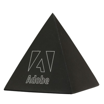 Small Jet Black Marble Pyramid Award (3"x3"x3")