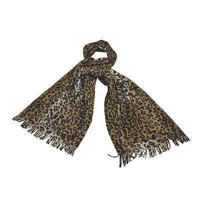 Fleece Pocket Scarf w/Print