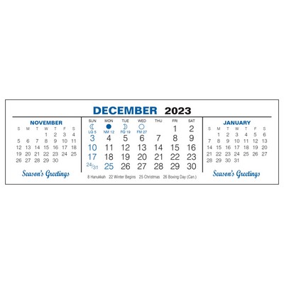 Holidate™ 2027 Calendar Pad, Blue/Black