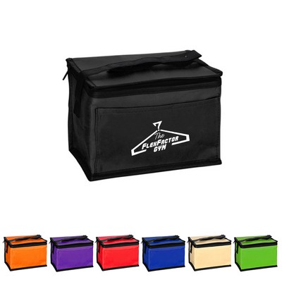 8" w x 6" d x 5.5" h with 20" handle 6 Pack Cooler