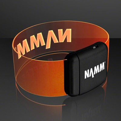 Cosmic Orange LED Magnetic Clasp Bracelets - PRINTED