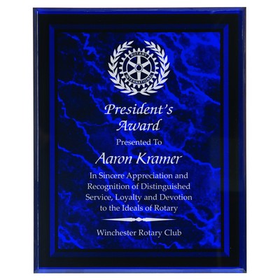 Purple Marble Border Clear-Plaque Acrylic (9" x 11")