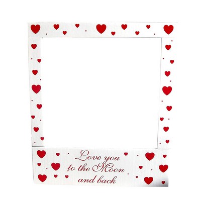'I Love You to The Moon and Back' Valentine's Day Party Photo Frame Prop, 35 X 30"
