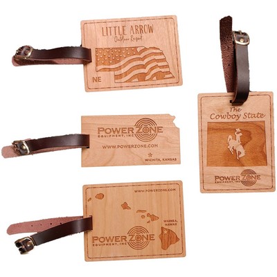 Hardwood State Luggage Tags