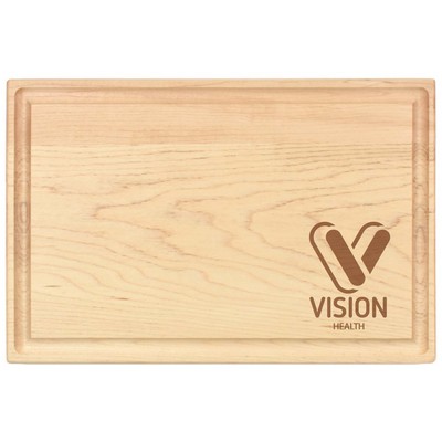 8" x 12" Maple Rectangular Cutting Board with Juice Groove