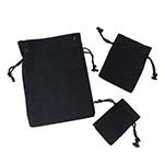 Black Cotton Pouch w/Black Cords (2"x3")