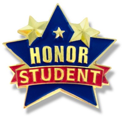 Honor Student Star Lapel Pin (1" x 7/8")