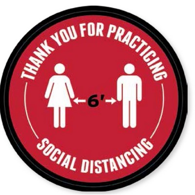 6' Apart Floor Decal (18"x18")