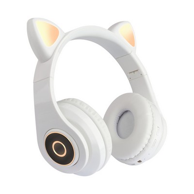 Lovely Cat Ear LED Flash Light Bluetooth Headphone