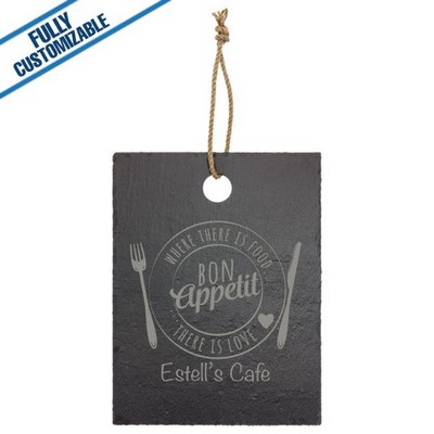 Rectangle Slate Cutting Board w/Hanger String (8.75" x 11.5")
