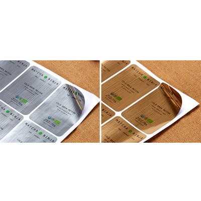 Custom Brushed Adhesive Sticker