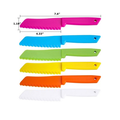 6 Pieces Plastic Knife Set for Kid
