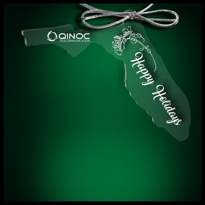 Florida Budget Ornament in Clear Acrylic