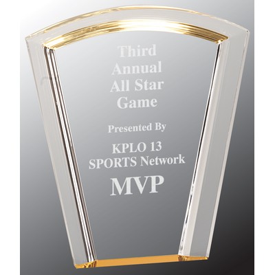 7" Fan Gold Halo Acrylic Award