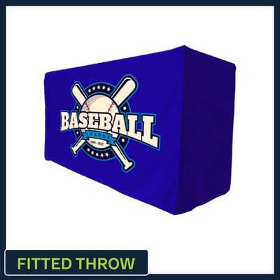 4' x 30"T x 42"H - 4 Sided Hemmed Fitted Table Throws - Dye Sublimation